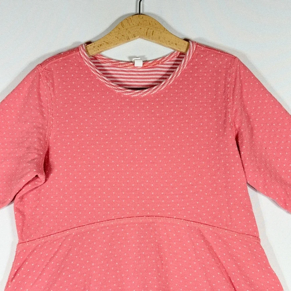 Hanna Andersson 140 10‎ Dress Pink Polka Dot Skater Twirly Soft Playful Girly